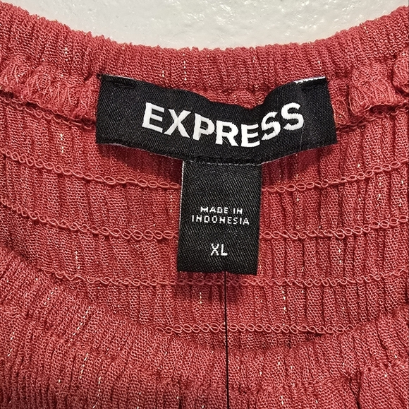 Express - Coral Smocked Blouse - Picture 11 of 13
